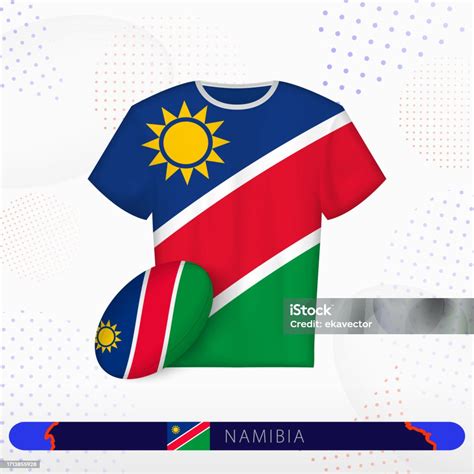 Namibia Rugby Jersey With Rugby Ball Of Namibia On Abstract Sport ...