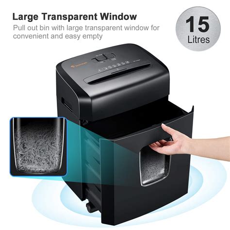 Bonsaii Heavy Duty Cross Cut Paper Shredder Sheet Shredder For Home