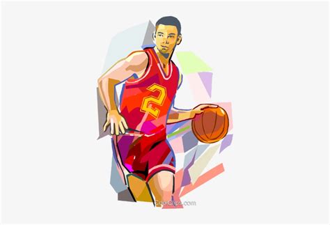 Basketball Player Dribbling Ball Royalty Free Vector Transparent Png