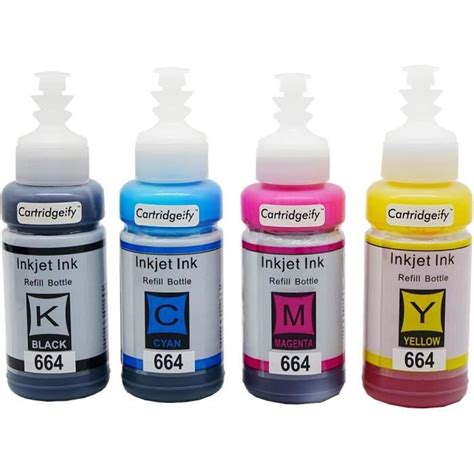 664 Encre Compatible Avec Epson 664 T6641 T6642 T6643 T6644