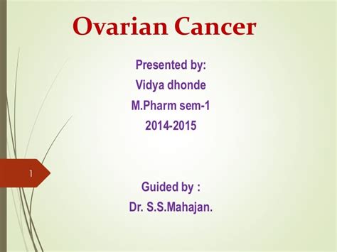 Ovarian Cancer Ppt