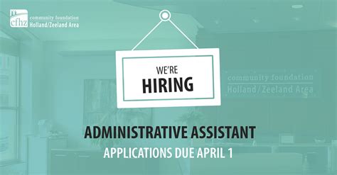 Were Hiring An Administrative Assistant Cfhz