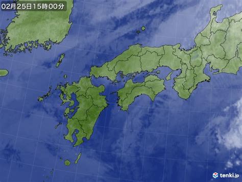 過去の気象衛星西日本2024年02月25日 日本気象協会 Tenkijp