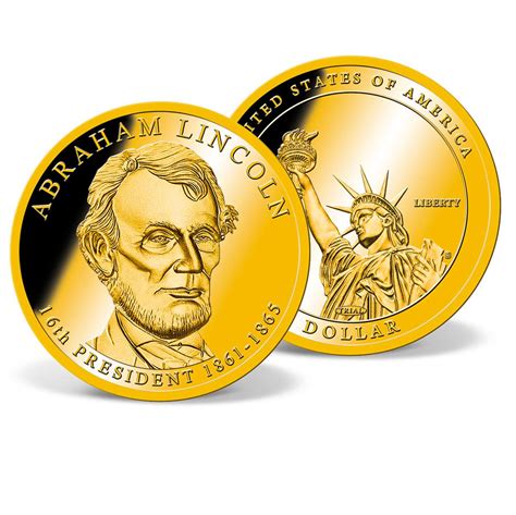 Colossal Abraham Lincoln Dollar Trial | Gold-Layered | Gold | American Mint