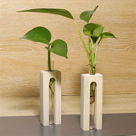 1pc Creative Desktop Hydroponic Vase Desktop Planting Plastic Test