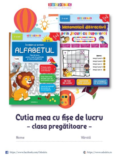 Cutie Cu 67 Fise De Lucru Clasa Pregatitoare Alfabetul Si Matematica