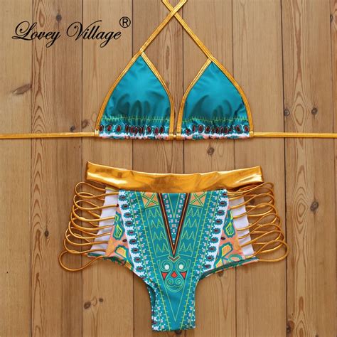 New African Print Two Pieces Bikini Set Sexy Hot Sex Picture