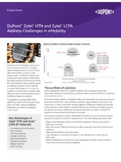 DuPont Zytel HTN And Zytel LCPA Address Challenges In Dupont