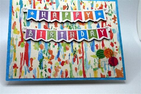 20220053 Watercolor Birthday Banner Card - Etsy