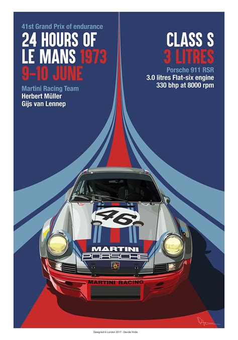 1973 24 Hours Of Le Mans Tribute Poster On Behance