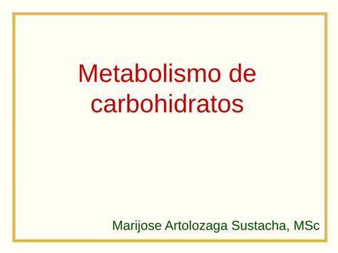 PDF Metabolismo De Carbohidratos Por Gus Fallas Y Chris Bauer PDF