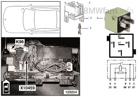 Relais Kraftstoffpumpe 1 K96 BMW X5 E53 X5 3 0d M57N Europa