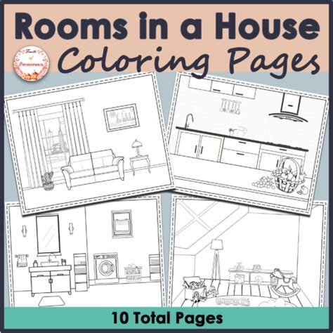 Rooms in a House Coloring Pages | Made By Teachers