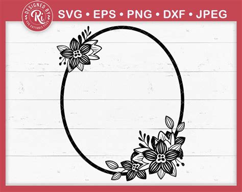 Monogram Frame Monogram Svg Monogram Wedding Circle Frames Oval