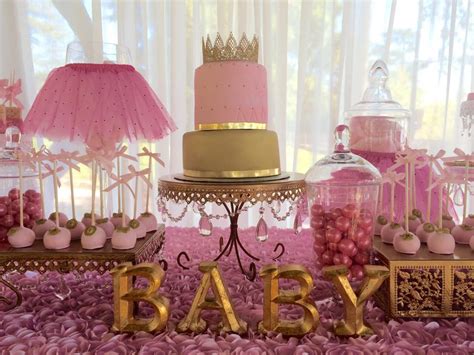 pink and gold baby shower decorations, pink tutus - Baby Shower Ideas ...