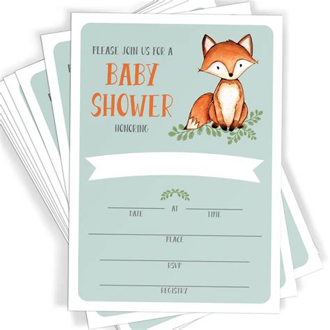 Fox Baby Shower It S A Boy Woodland Friends Baby Shower Balloons