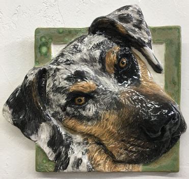 Sondra Alexander Artist Of Many Media Catahoula Leopard Ceramic Tile