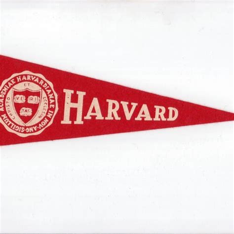 Vintage College Pennant HARVARD University 9 1/2 Inch Red - Etsy