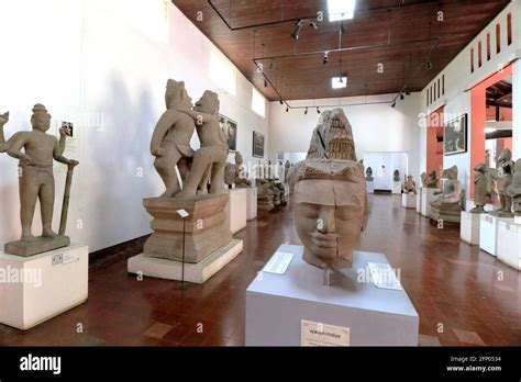 Exhibits In The National Museum Of Cambodia In Phnom Penh Cambodia