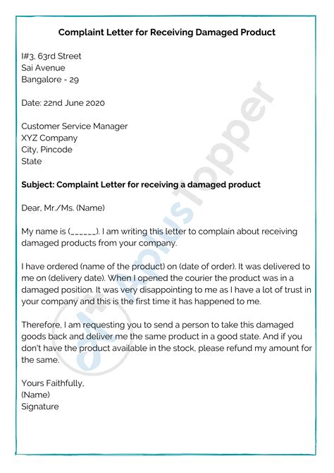 Complaint Letter Format Samples How To Write A Complaint Letter A