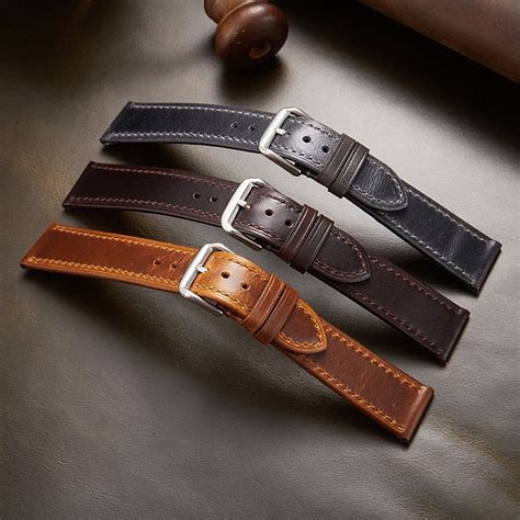 Uthai Z Plus Genuine Leather Watchbands Retro Oil Wax Skin