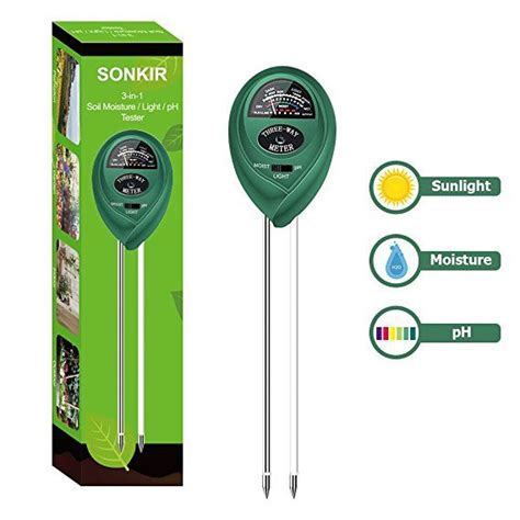 Sonkir Soil PH Meter 3 In 1 Gardening Tool Kits For Plant Care