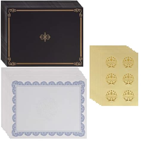 Buy Certificate Papers And Holder Set 24 Pack Award Certificates With