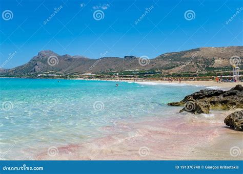 Falasarna Beach One Of The Most Famous Beaches Of Crete Stock Photo