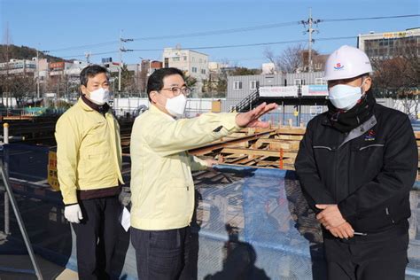 허성무 창원시장 348억 투입 의창구청 신축현장 점검