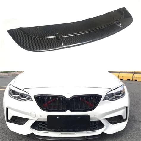 Front Bumper Spoiler Lip For Bmw 2 Series F87 M2 St 2016 2018 Carbon