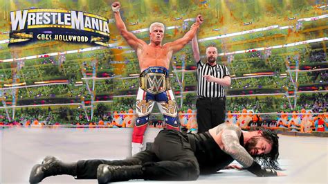 Cody Rhodes Winning Undisputed Title Wrestlemania Roman Reigns