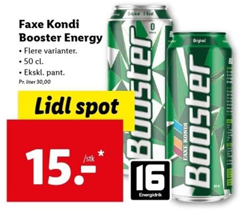 Faxe Kondi Booster Energy Cl Tilbud Hos Lidl