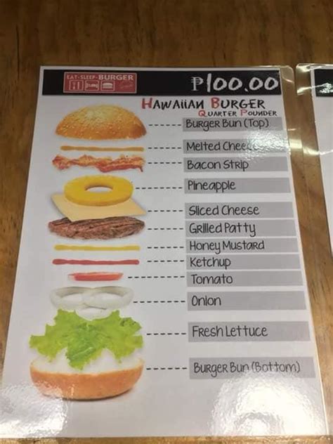 Menu At Eat Sleep Burger Mambog Restaurant Bacoor