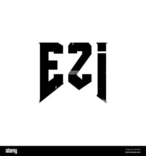 ezi letter logo design  technology company ezi logo design black
