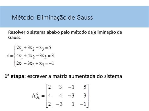 C Lculo Num Rico Sistemas De Equa Es Lineares Formas Matriciais