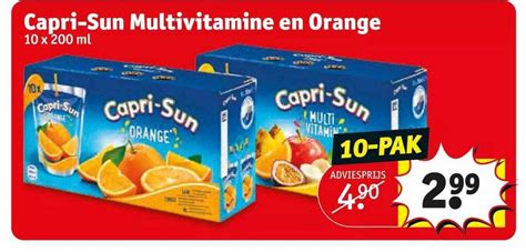 Capri Sun Multivitamine En Orange Aanbieding Bij Kruidvat