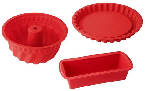 Dr Oetker Silikon Backform Set Tlg Flexxibel Rot Kasten Obst