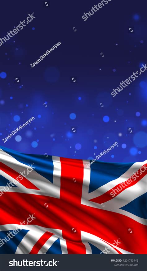 Uk Flag United Kingdom Banner Art Stock Illustration 1201793146