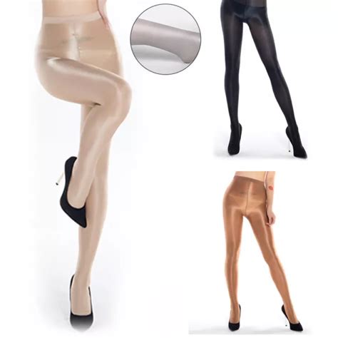 Plus Size Shiny High Glossy Sheer Stockings Dance Tights Pantyhose