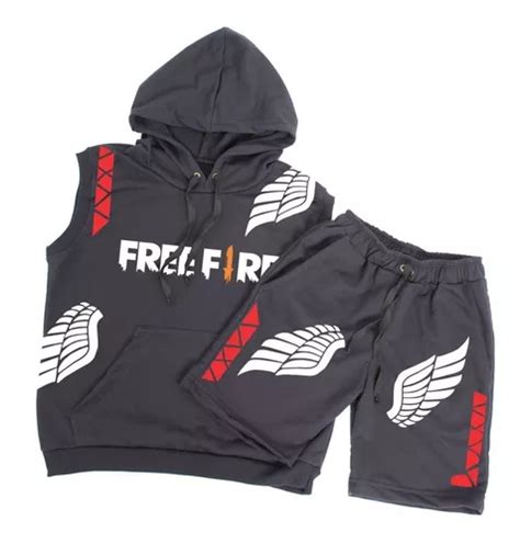 Conjunto Deportivo Ni Os Free Fire Angelical Chaleco Short Cuotas