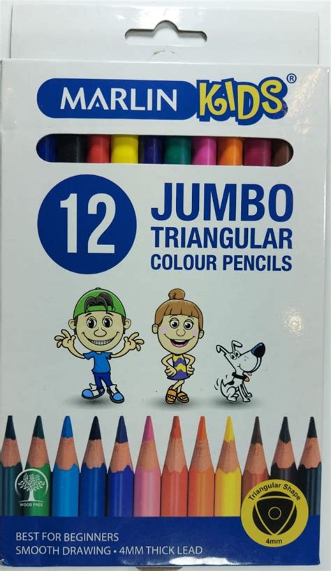 Jumbo Triangular Colour Pencils Brainysparks