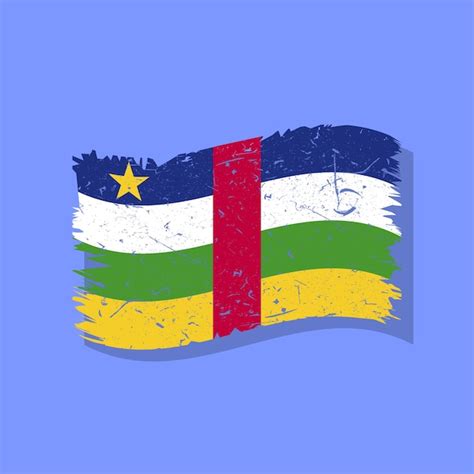 Bandera De Angustia De Grunge De Rep Blica Centroafricana Vector Premium