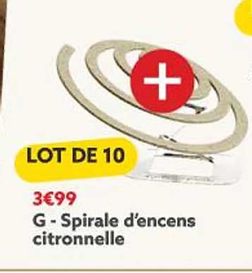 Promo Spirale D Encens Citronnelle Chez Gifi Icatalogue Fr