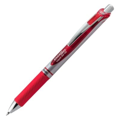 Pentel EnerGel Rétractable Stylo à Encre Gel rouge moyenne 0 7 mm