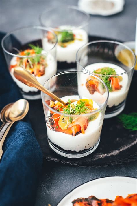 Lachs Trifle Mit Honig Senf Sauce Festliche Vorspeise