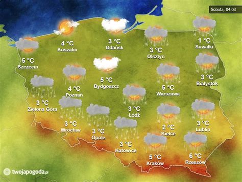 W weekend poważne zmiany w pogodzie Deszcz śnieg porywisty wiatr i