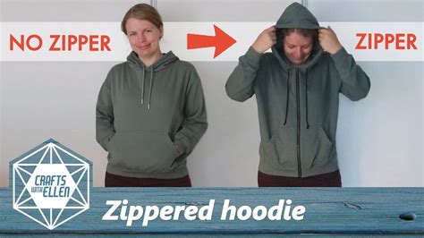 How To Add A Zipper To A Hoodie Sewing Tutorial Youtube