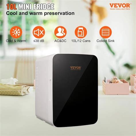 VEVOR Mini Frigo 10 L 12 Canettes de 330 mL Mini Réfrigérateur Portable