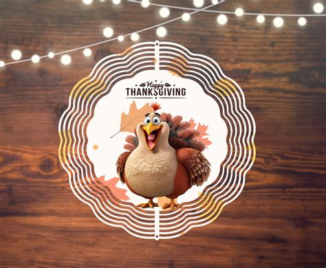 Thanksgiving Wind Spinner PNG, Turkey Wind Spinner Sublimation Design, Turkey Wind Spinner ...