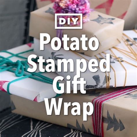 Diy Potato Stamped Gift Wrap Sofisty Homedecorideas Christmas